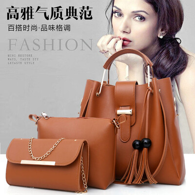 

Spot foreign trade new womens bag Korean fashion child bag handbag shoulder bag Messenger three-piece suit