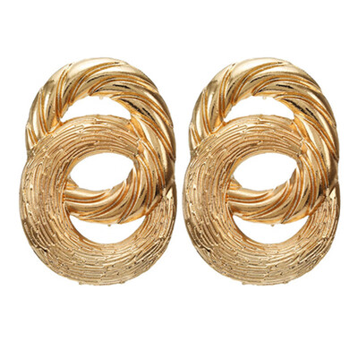 

New Exaggerated Punk Heavy Metal Earrings gold Color Drop Earring Geometric Statement Earrings For Women Jewelry