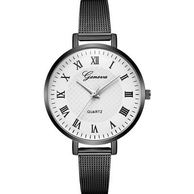

GENEVA Fashion Female Watch Women Luxury Quartz Watch Stainless Steel Dress Watches Gifts For Women Clocks Reloj Mujer