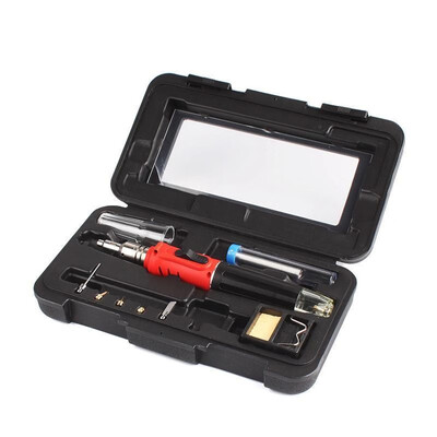 

New 10-in-1 professional butane gas soldering iron welding tool kit high quality mini gas welding station
