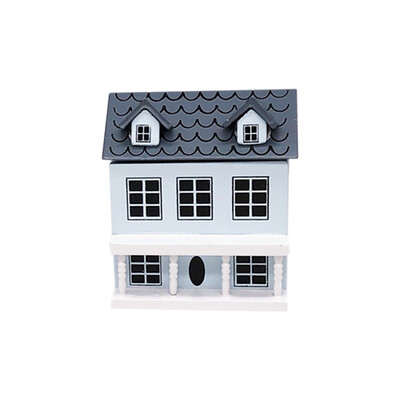

Tailored 112 Mini Dollhouse Miniature Villa Mini House with Movable Grey Roof Toy