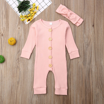 

Newborn Baby Boy Girl Long Sleeve Romper Bodysuit Jumpsuit Clothes Outfits 0-18M