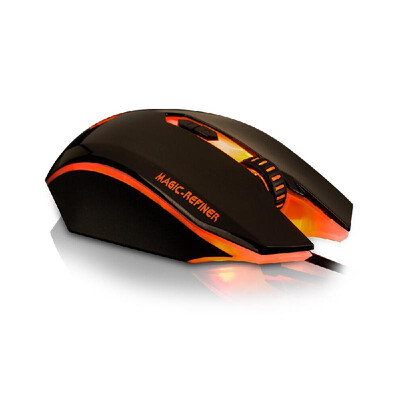 

MAGIC-REFINER MG5 USB Wired Gaming Mouse Game Mice LED Breathing Light 2000DPI Adjustable for PC LaptopGolden