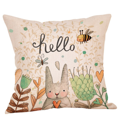 

Toponeto Cotton Linen Pillow Case Car Sofa Bed Waist Throw Cushion Cover Home Decoration