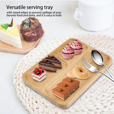 

Greensen Rectangle Shape Solid Wood Tea Coffee Snack Food Meals Serving Tray Plate Restaurant Trays