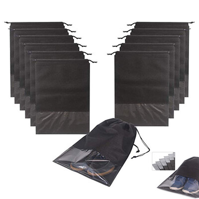 

〖Follure〗12PCS Travel Shoe Bags Waterproof Non-Woven storage With Rope For Men&Women Large shoes pouch Packing Organizers
