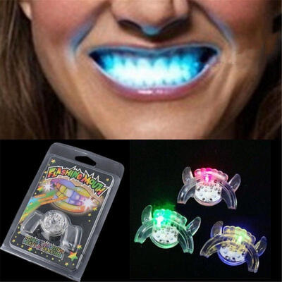 

Flashing Teeth Mouth Light Up Mouthpiece LED Mouth Guard Glow Tooth For Halloween Party Wear