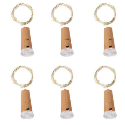 

6Pcs LED String Lights Jewel Shape Bottle Stopper Plug Lights Decoration Christmas Wedding Party