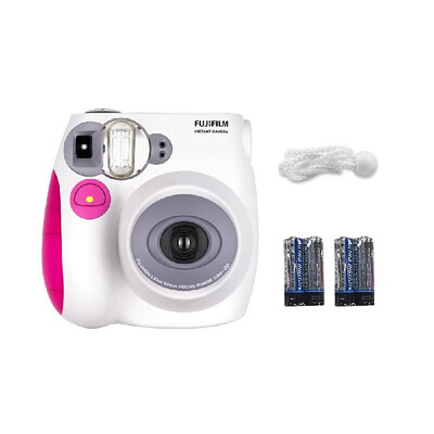 

Fujifilm Instax Mini7s Instant Camera Film Cam Auto-focusing with Battery Wrist Strap Birthday Christmas New Year Festival Gift fo