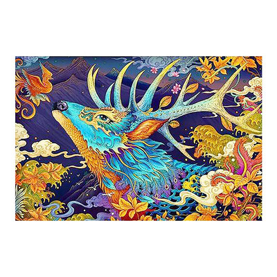 

elk animal Diamond Painting Full Round Japanese Ukiyo New DIY Toy sticking drill cross embroidery 5D simple home decorative