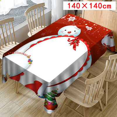 

Toponeto Christmas Tablecloth Print Rectangle Table Cover Holiday Party Home Decor