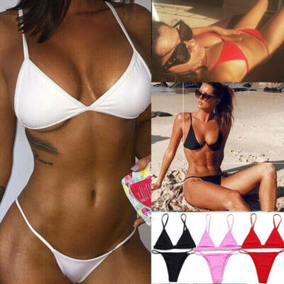 

Women Push-up Padded Bra Bandage Bikini Set Swimsuit Triangle Swimwear Bathing