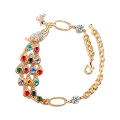 

Chic Multicolor Crystal Women Bracelets Bangle Rose Gold Unique Gift