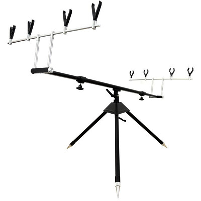 

Aluminum Alloy Telescopic Adjustable Sea Fishing Tripod Holder Stand Bracket for 4 Fishing Rod with Carry Bag