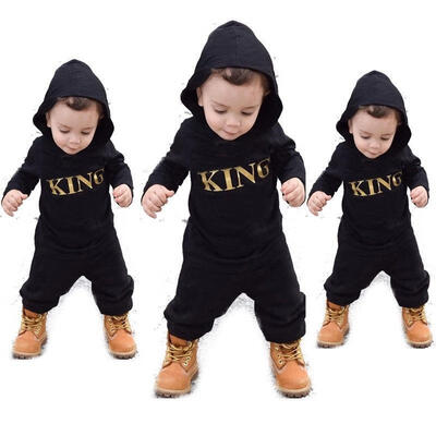 

Newborn Kid Baby Boys King Infant Romper Bodysuit Cotton Clothes Outfit Jumpsuit