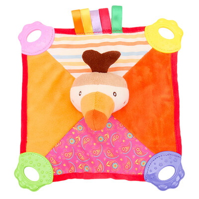 

Tailored Infant Baby Soft Sleep Soothing Towel Security Hand Towel With Rattle Teether