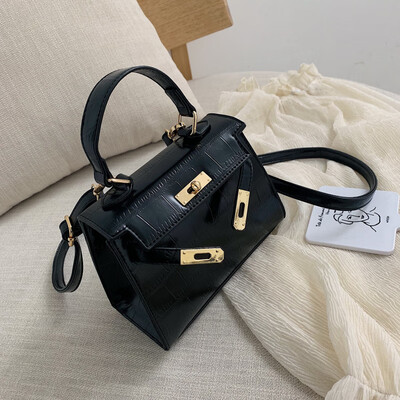 

Mori crocodile pattern handbag new 2019 fashion simple Kelly bag net red foreign style shoulder slung womens bags