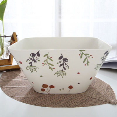 

Toponeto Bamboo Fiber Soup Plate Unbreakable Lightweight Large Bowls Safe Healthy