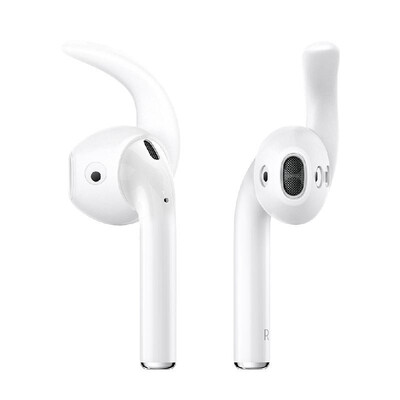 

dodocool Replacement Soft Silicone Antislip Ear Hook Earbuds Tips for Apple EarPods&AirPods 3 Pairs SML White