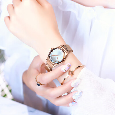 

2019 new watches female students Korean version of simple fashion waterproof ladies watches Shi Ying watches ins wind