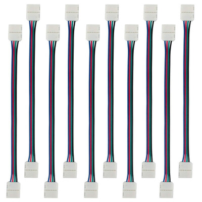 

〖Follure〗10PCS LED 5050 RGB Strip Light Connector 4 Conductor 10 mm Wide Strip to Strip
