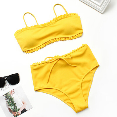 

Roseonmyhand Womens Fashion Lace Solid Color Cute Split Swimsuit Swimsuit Beachwear Bikini