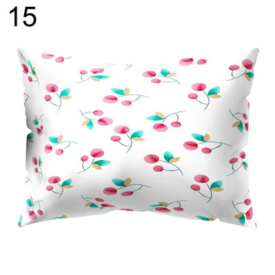

Cute Cherry Printed Rectangle Throw Pillow Case Cushion Cover Home Car Decor