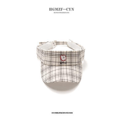 

Hat children Xia Xiaoqing new fruit sunshade hat seaside trip sun hat Korean version fashion plaid empty top hat mens tide