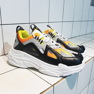 

Autumn mens shoes Korean version of the trend of mens sports&leisure port wind old man wild white shoes mesh net red with the tide shoes
