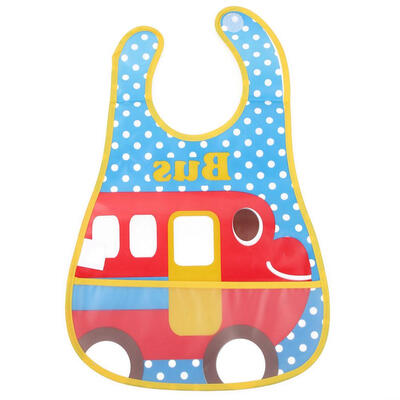 

3D Waterproof EVA Baby Infants Pinafore Overclothes Feeding Bundana Bibs