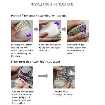 

M6200 Gas Mask Respirator Set Mask Anti-particulate Filters Anti-dust Anti-fog Mask
