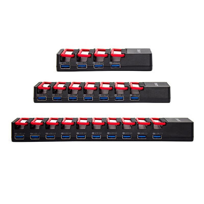 

OImaster USB30 Hub Adapter 7 Ports Charging Station High Speed Charger Phone Support with Power Adapter for PC Laptop