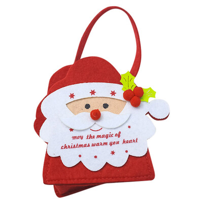 

〖Follure〗Christmas Cartoon Childrens Gift Candy Bag Felt Gift Bags Santa Rudolf Snowman