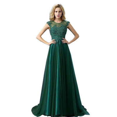 

Hot Selling Good Quality Fashion Dark GreenWine RedRed Lace Long Beading Evening Dresses Applique Banquet Elegant Prom Dress