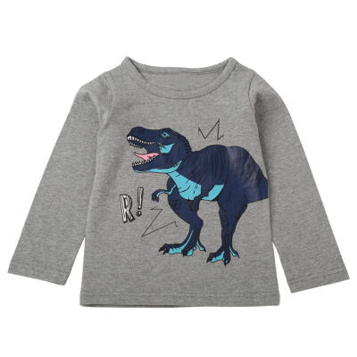 

Autumn T-shirt Boys Girls Cotton Children Cartoon Print Long Sleeve Tops