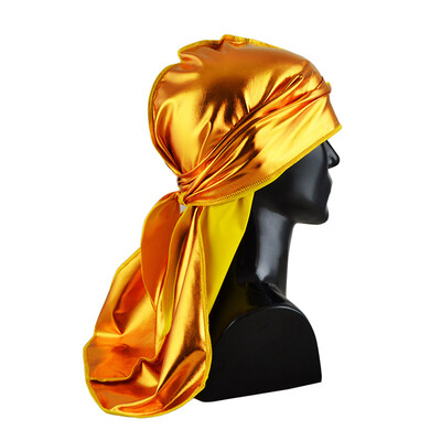 

Unisex Women Men Silky Long Tail Satin Turban Hijab Cap Pirate Hat For Hair Accessories
