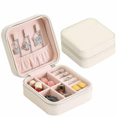 

2019 New Style Fashion Hot Jewelry Ring Box Case Portable Case Organizer Travel Storage Box Valentines Day