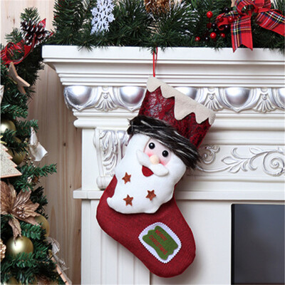 

Siaonvr Retro Christmas Socks Gift Bag Christmas Candy Bag Stereo Gift Socks