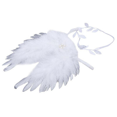 

Angel Feather Wings Baby Leaves Headband Hair Head Bands Photo Accessories