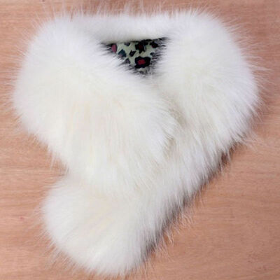 

Faux Fox Fur Collar Scarf Fluffy Winter Warm Shawl Wrap Neck Stole Scarfs Chic