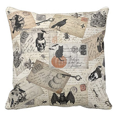 

Siaonvr Happy Halloween Pillow Cases Linen Sofa Cushion Cover Home Decor
