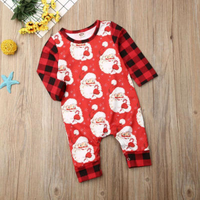 

Infant Baby Boys Girls Xmas Santa Claus Romper Jumpsuit Bodysuit Clothes Outfit