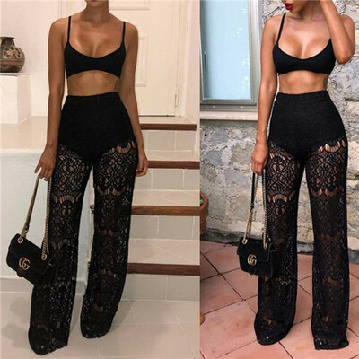 

Women Strapless Tank Top Long Pants Two-piece Playsuit Jumpsuit Romper Set