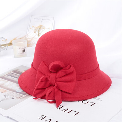 

Tailored Female Autumn Winter Fashion Casual Hat Dome British Top Hat
