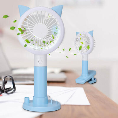 

Greensen Handheld Fan Portable Desktop Cooling Fan with LED Lamp USB Rechargeable