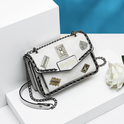 

Shangxin Bag Girl Spring&Summer Chain Slant Square Bag Labeled Girl ins Super Fire Single Shoulder Bag