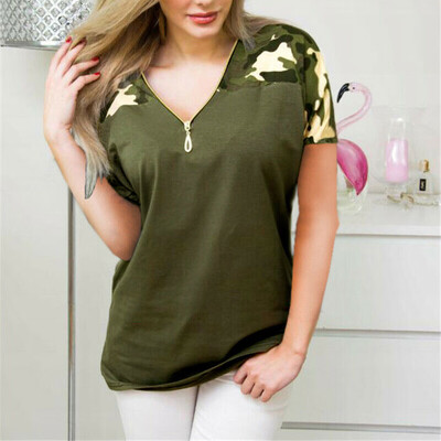 

Womens Summer Short Sleeve Tops Loose V Neck Tops Casual Blouse T Shirt Clothes