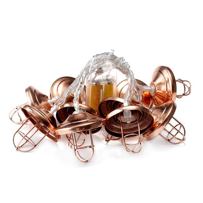 

10 LED Metal Wrought Iron Lampshade Decorative Light String Nordic Style Holiday Decoration Light String