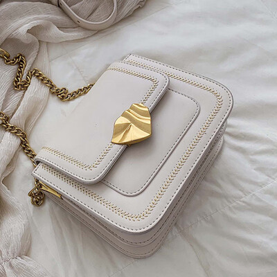 

Small bag girl 2019 summer new foreign gas Korean version hit color chain single shoulder bag popular oblique shoulder bag tide