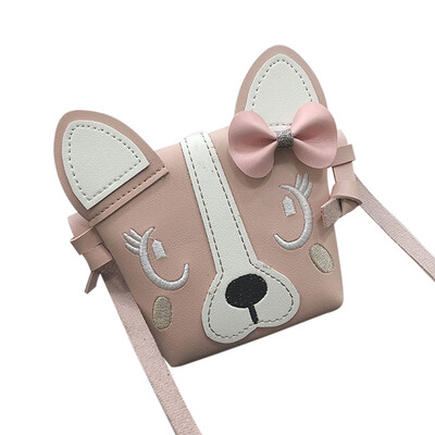

Children Handbag For Girl Cute Bowknot Dog Shoulder Bag Baby Purse PU Leather Messenger Bag Kid Crossbody Bag Wallet T20